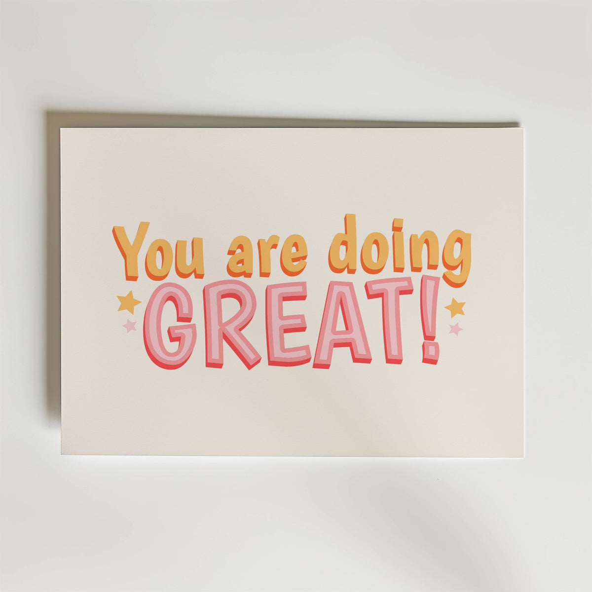 You Are Doing Great – stilfullt konsttryck från Bozetto, tryckt på matt finpapper