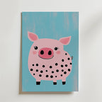 Polka Pig – stilfullt konsttryck från Bozetto, tryckt på matt finpapper i hög tryckkvalitet