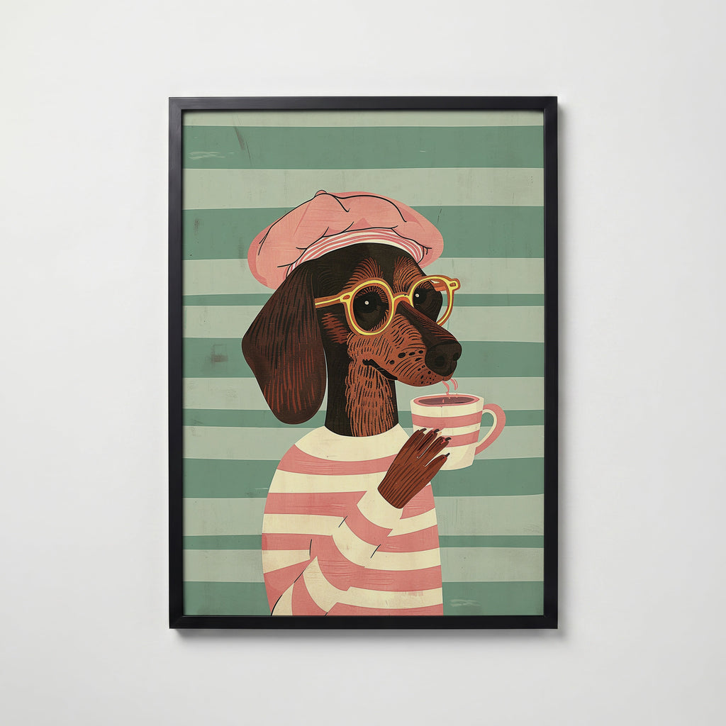 Parisian Pup – Bozetto poster i hög kvalitet, perfekt för varje rum i hemmet i hög tryckkvalitet