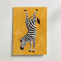 Upside Down Zebra Poster – canvas utan passepartout