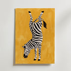 Upside Down Zebra Poster – canvas utan passepartout