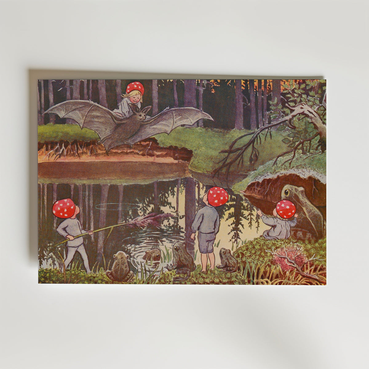 Elsa Beskow Tomtebobarnen vid Skogstjärnen Poster – utan passepartout